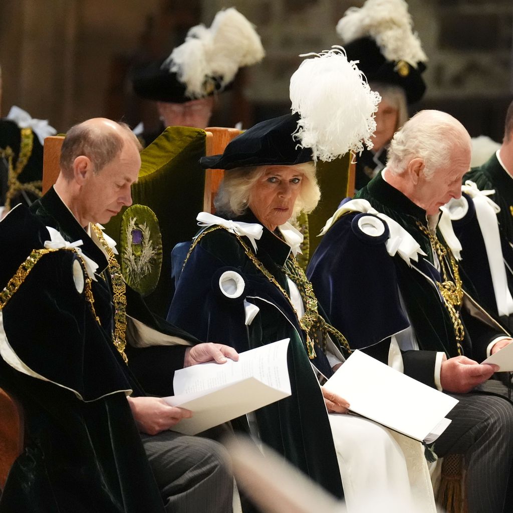 Prinz Edward, Königin Camilla, König Charles und Prinz William in Edinburgh, Juli 2024