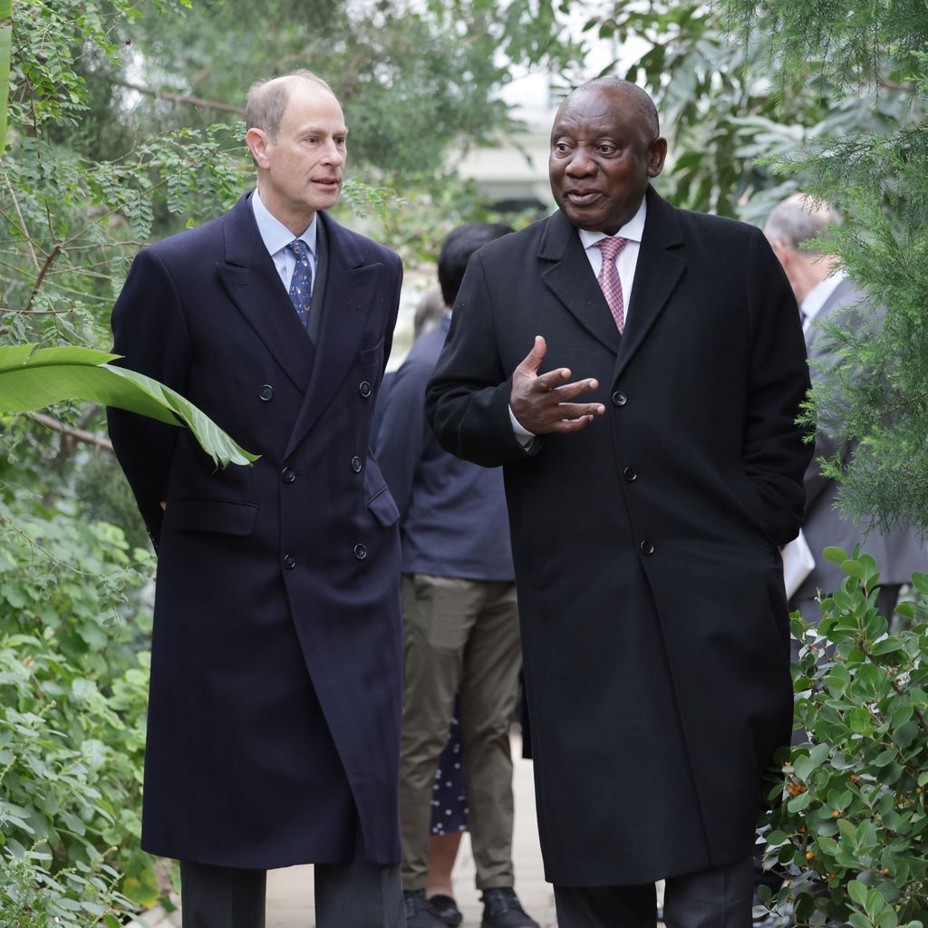 Prinz Edward und der südafrikanische Staatspräsident Cyril Ramaphosa