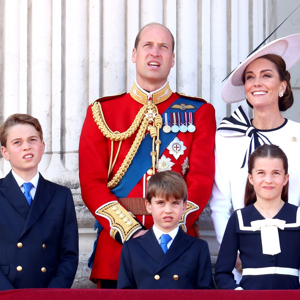 Prinz George, Prinz William, Prinz Louis, Prinzessin Kate und Prinzessin Charlotte, Juni 2024