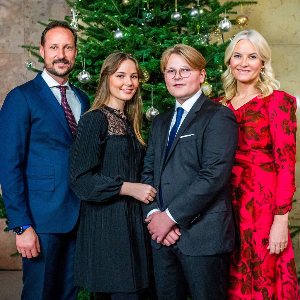 Prinz Haakon, Prinzessin Ingrid Alexandra, Prinz Sverre Magnus und Kronprinzessin Mette-Marit