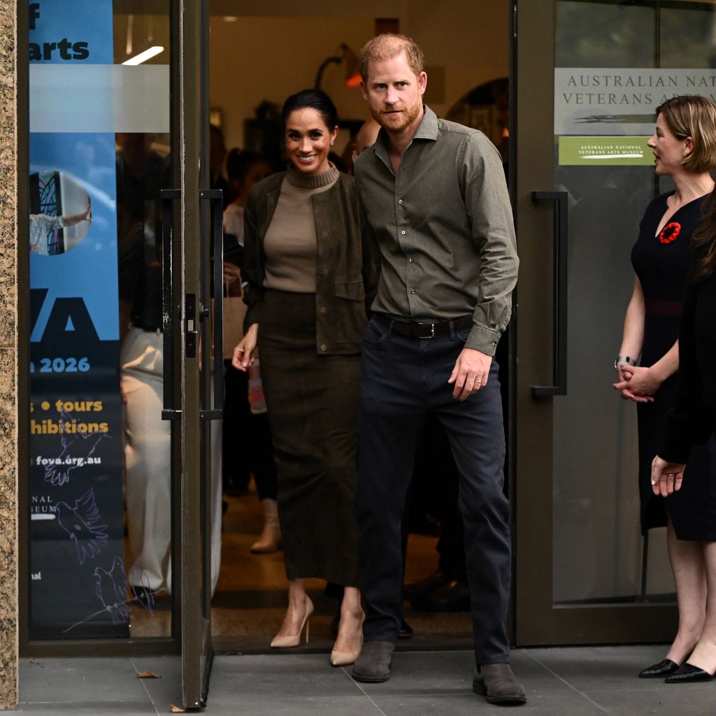Prinz Harry und Meghan verlassen das Australian National Veterans Arts Museum in Melbourne, 2026