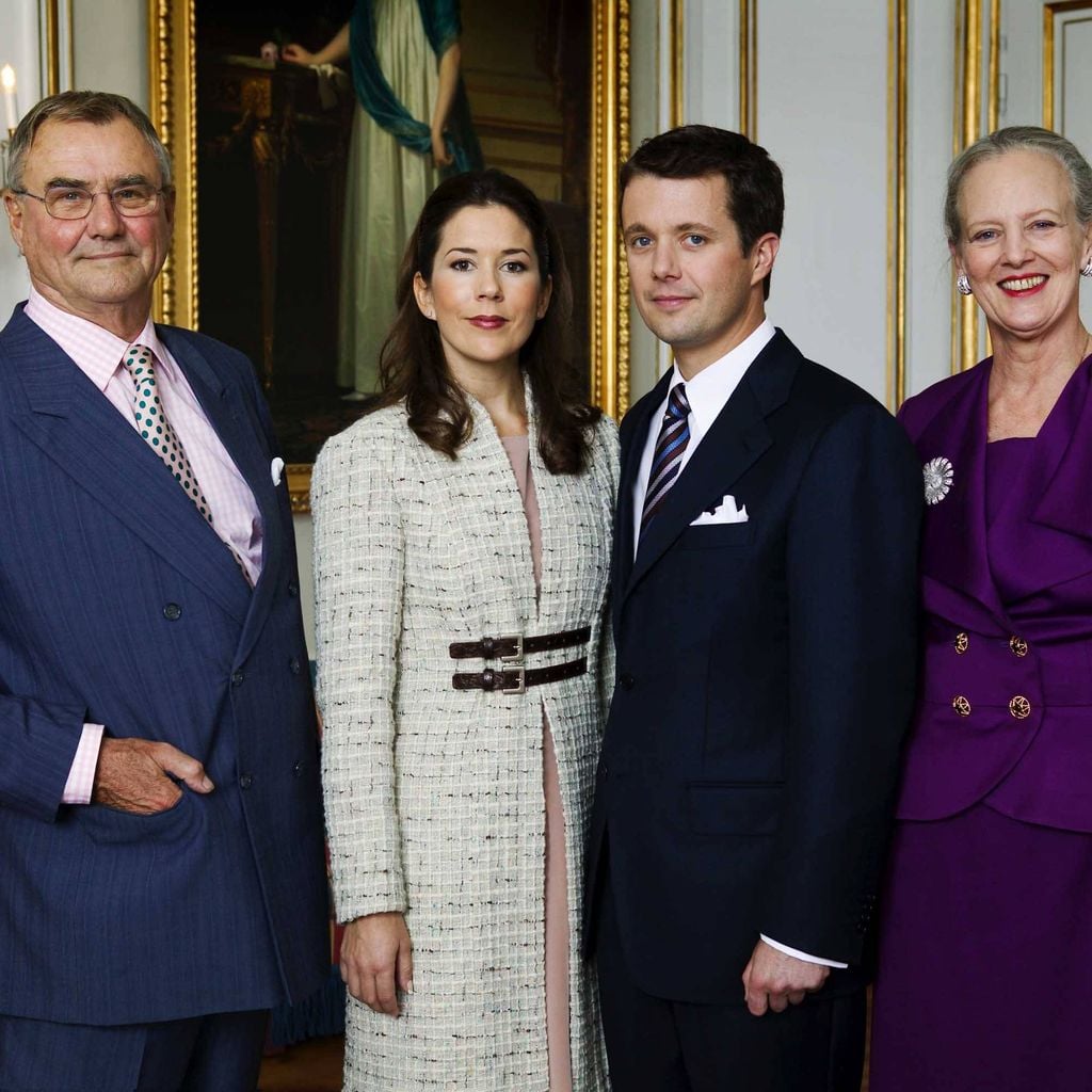 Prinz Henrik, Mary Elizabeth Donaldson, Kronprinz Frederik und Königin Margrethe nach der Staatsministerratssitzung in Amalienborg