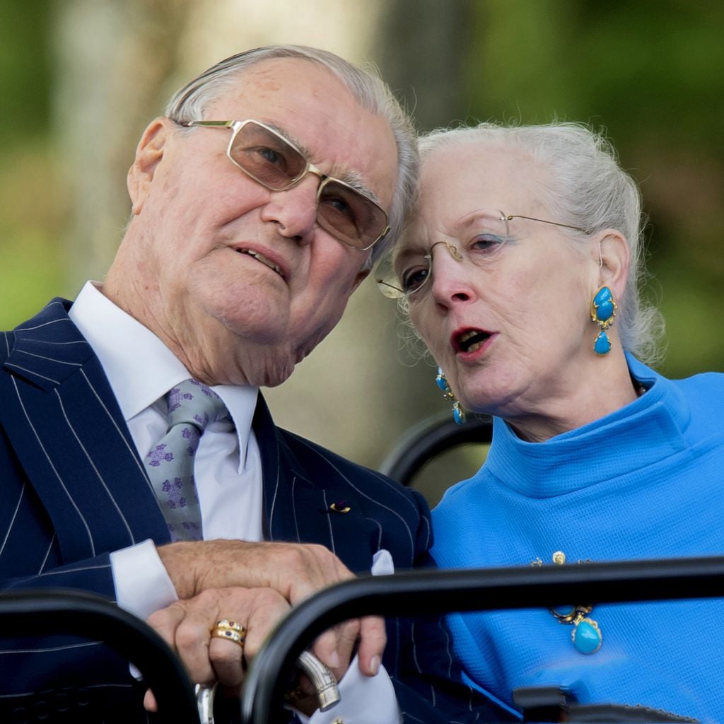 Prinz Henrik und Königin Margrethe von Dänemark in Eidsvoll in Norwegen