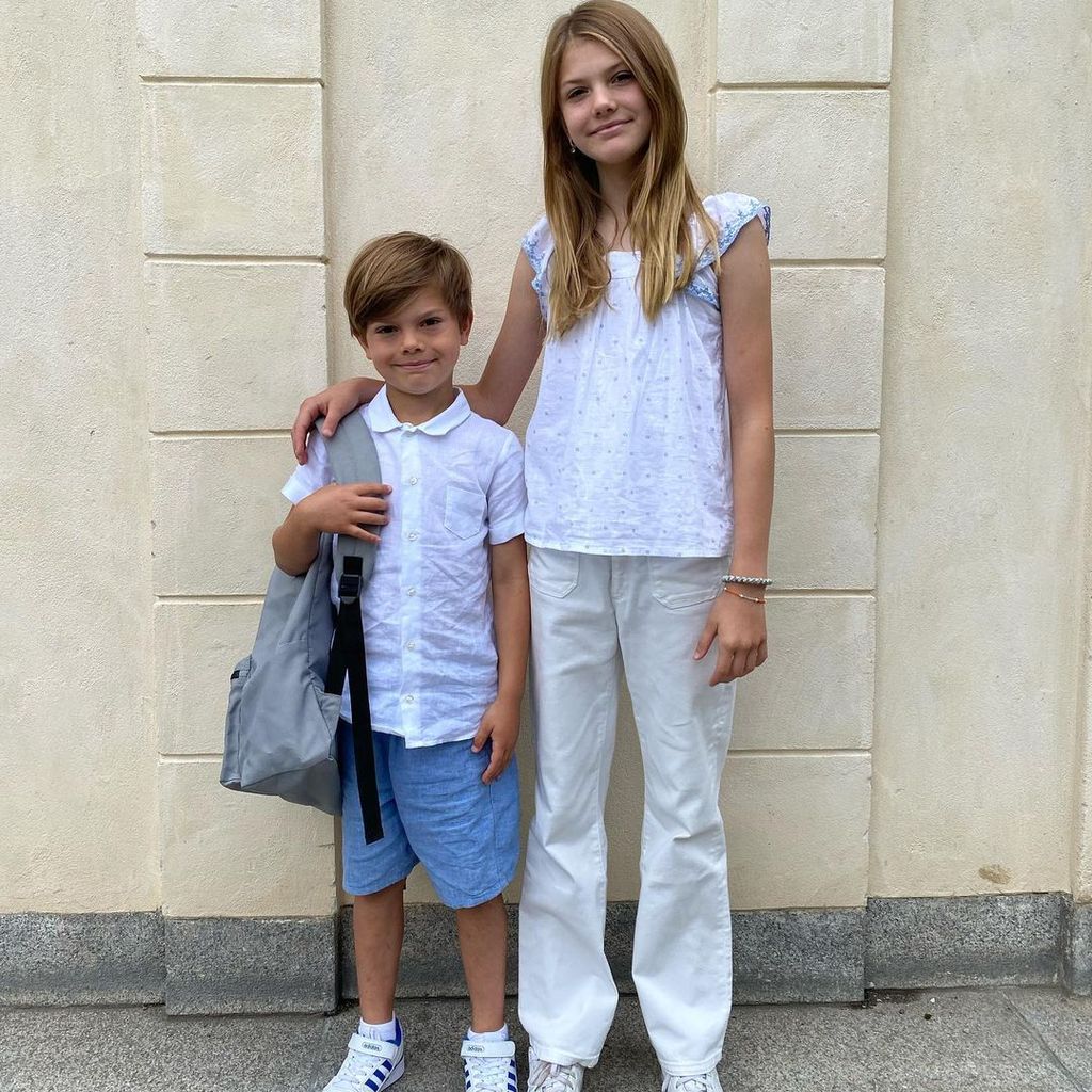Prinz Oscar und Prinzessin Estelle im August 2023