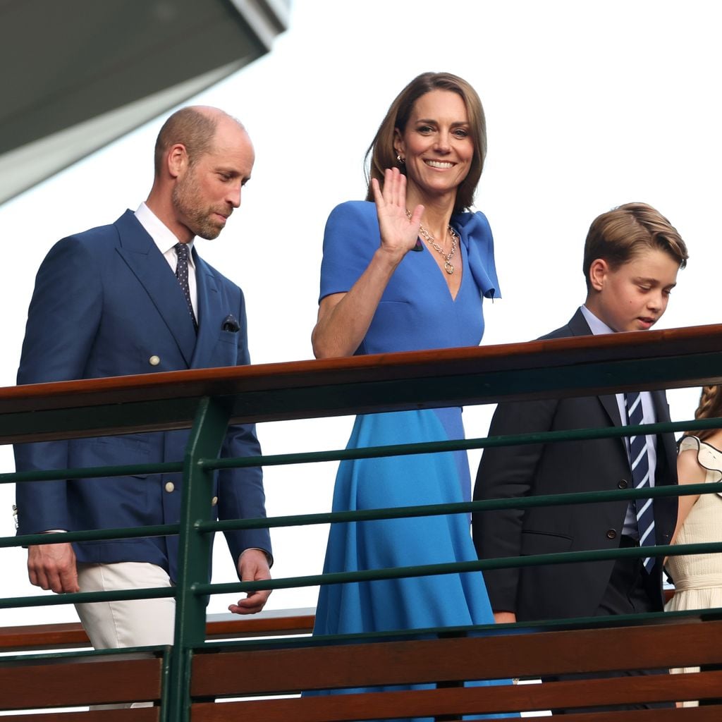 Prinz William, Catherine, Prinzessin von Wales, mit Prinz George und Prinzessin Charlotte bei den Wimbledon Championships 2025