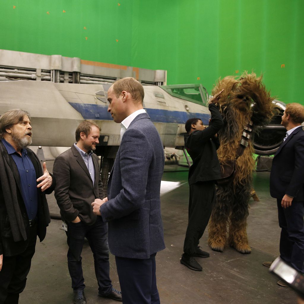 Prinz William, Mark Hamil, John Boyega und Prinz Harry