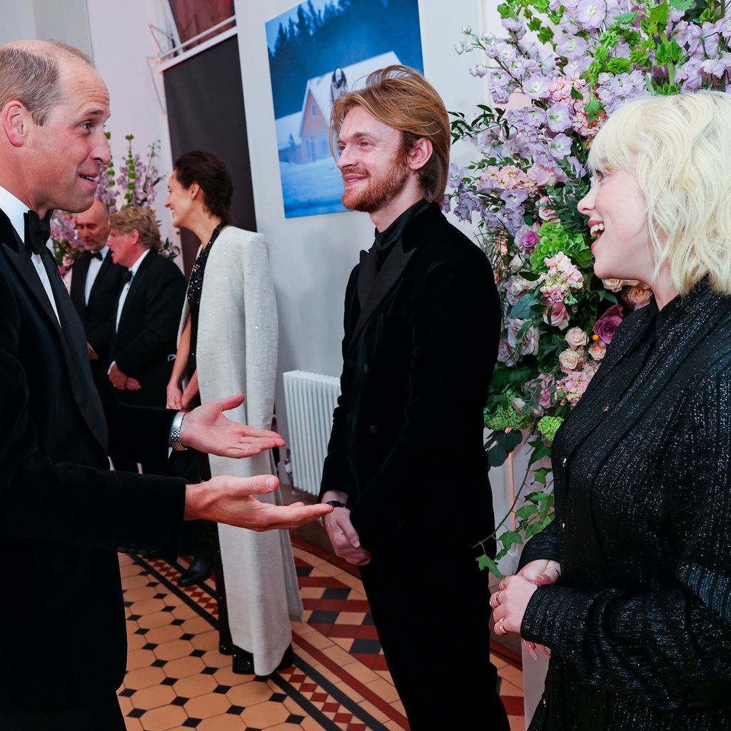 Prinz William mit Finneas und Billie Eilish in London, September 2021