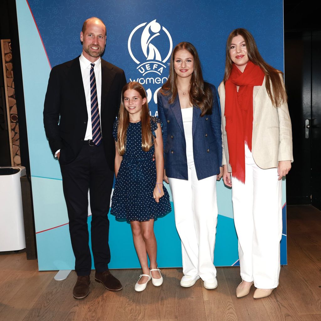 Prinz William, Prinzessin Charlotte, Prinzessin Sofía und Prinzessin Leonor im Juli 2025