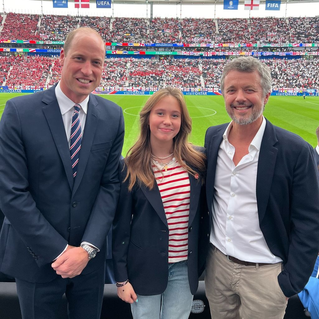 Prinz William, Prinzessin Josephine und König Frederik bei der EM 2024