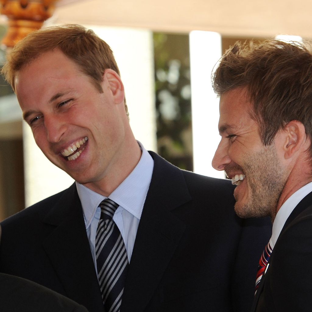 Prinz William und David Beckham bei einem Empfang der FA 2010 in Johannesburg.