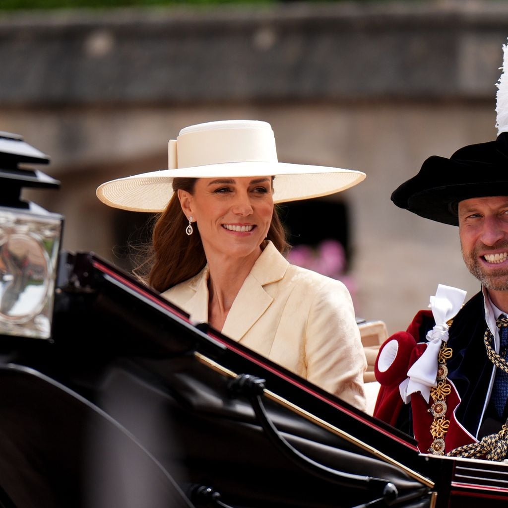 Bei der Garter Zeremonie in Windsor: Prinz William und Kate, Prinzessin von Wales, nach dem Gottesdienst
