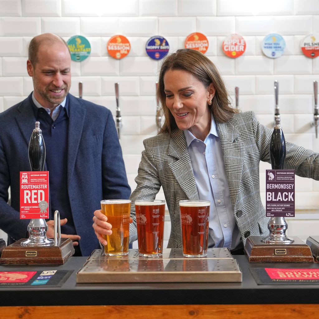 Prinz William und Prinzessin Kate besuchen die Southwark Brewing Company in Bermondsey