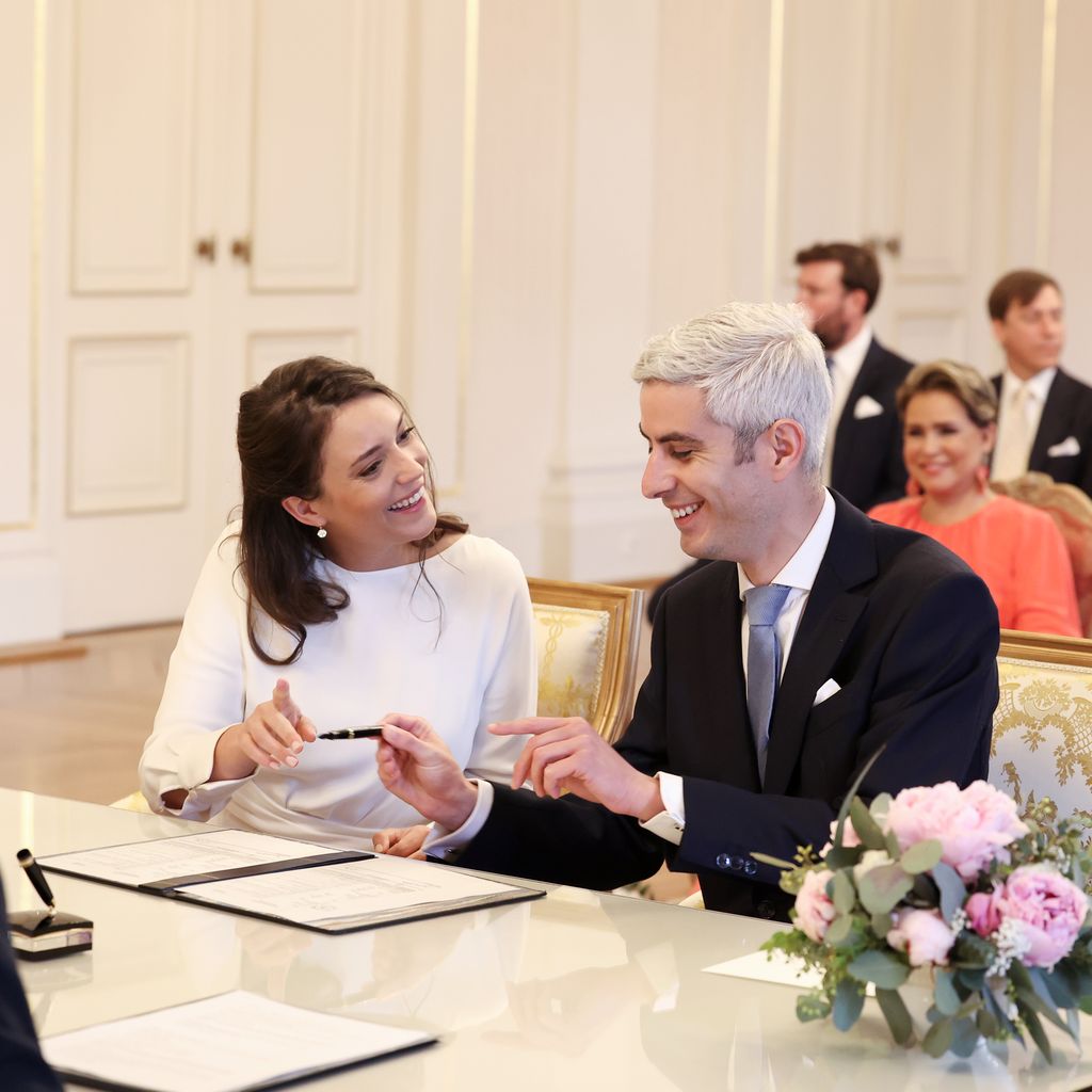 Prinzessin Alexandra von Luxemburg und Nicolas Bagory bei ihrer Hochzeit im April 2023