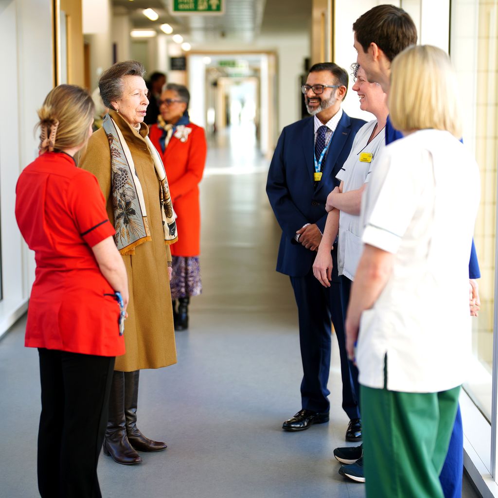 Prinzessin Anne besucht das Southmead Krankenhaus in Bristol im Februar 2025