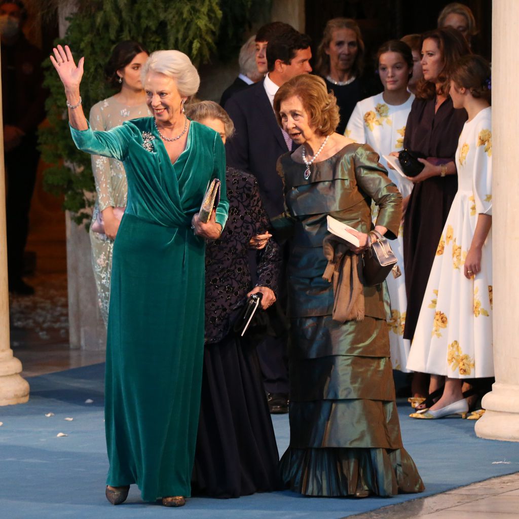 Prinzessin Benedikte von Dänemark und Königin Sofia von Spanien in Athen, Oktober 2021
