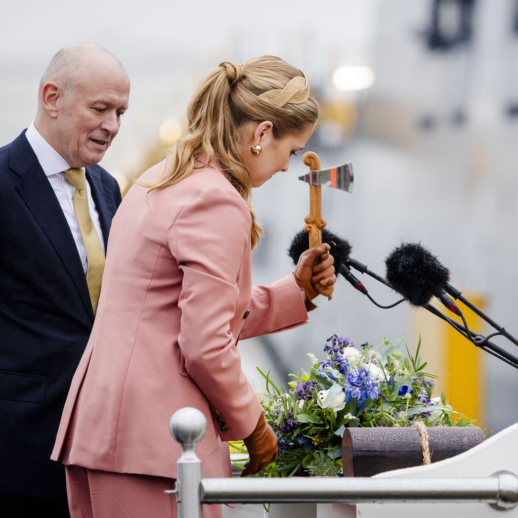 Prinzessin Catharina-Amalia bei einer Bootstaufe, Februar 2025