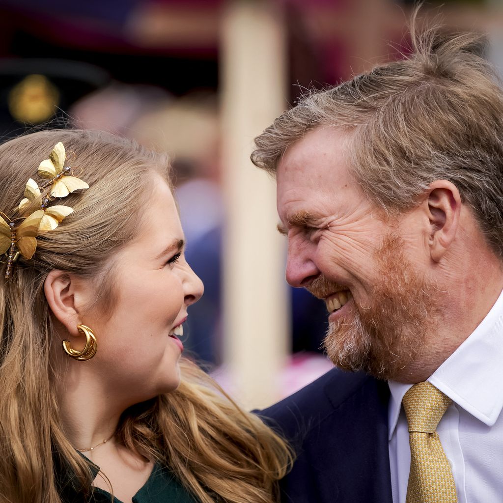 Prinzessin Catharina-Amalia und König Willem-Alexander, April 2024