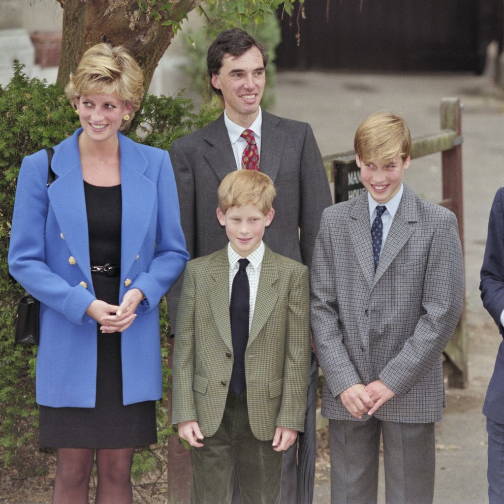 Prinzessin Diana, Andrew Gailey, Prinz Charles, Prinz Harry und Prinz William, 1995