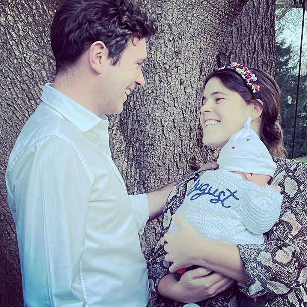 Prinzessin Eugenie mit ihrem Mann Jack Brooksbank und ihrem Sohn August Philip Hawke Brooksbank