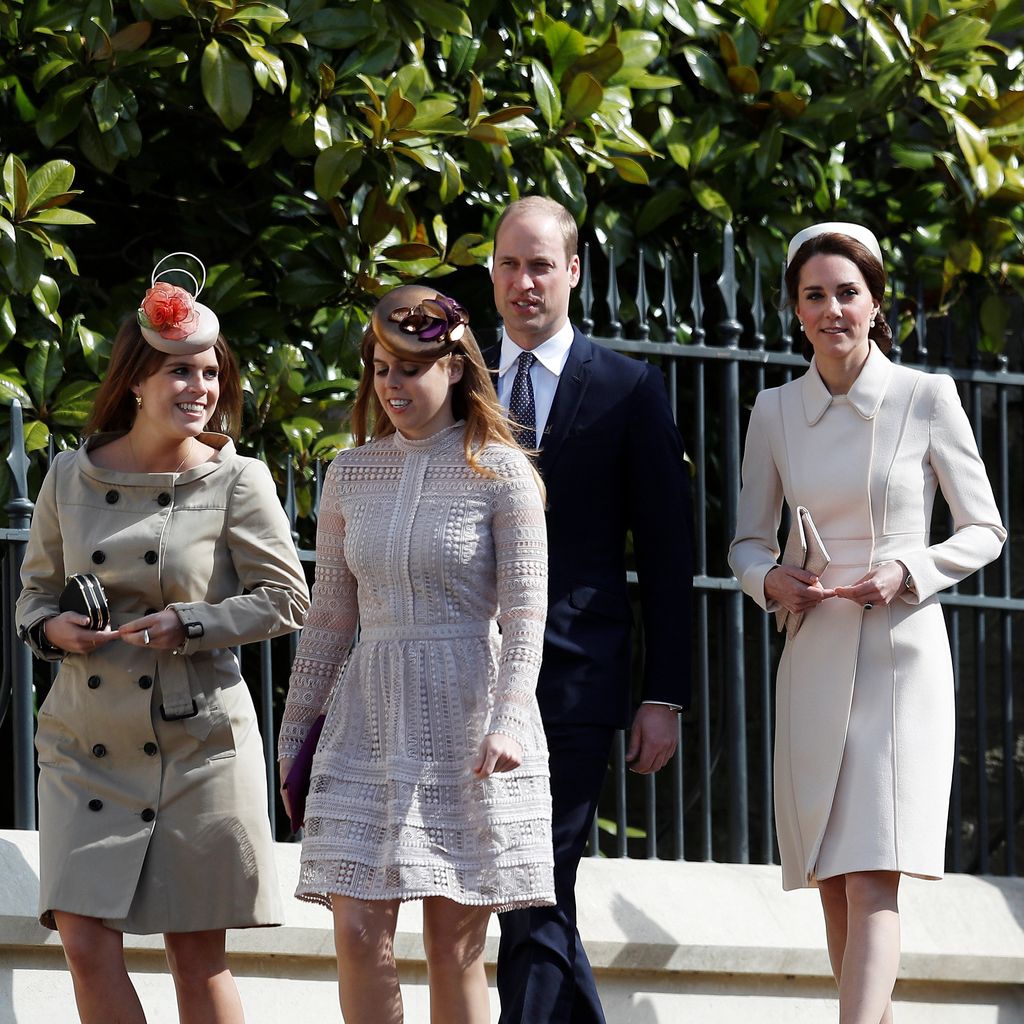 Prinzessin Eugenie, Prinzessin Beatrice, Prinz William und Prinzessin Kate