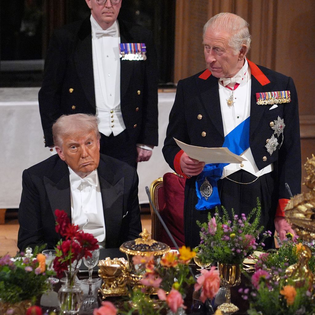 Prinzessin Kate, US-Präsident Donald Trump und König Charles III. im September 2025 in Windsor