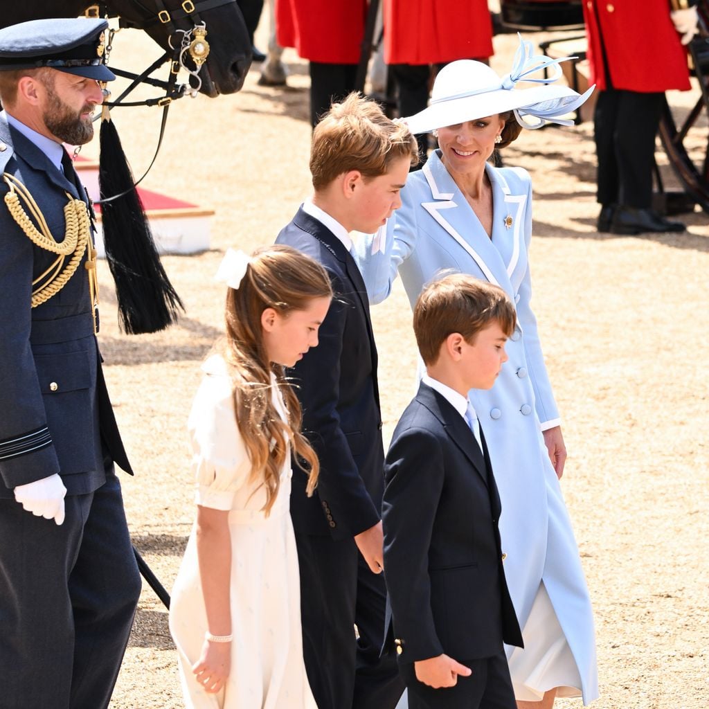Prinzessin Kate mit Prinzessin Charlotte, Prinz George und Prinz Louis bei Trooping the Colour 2026 in London