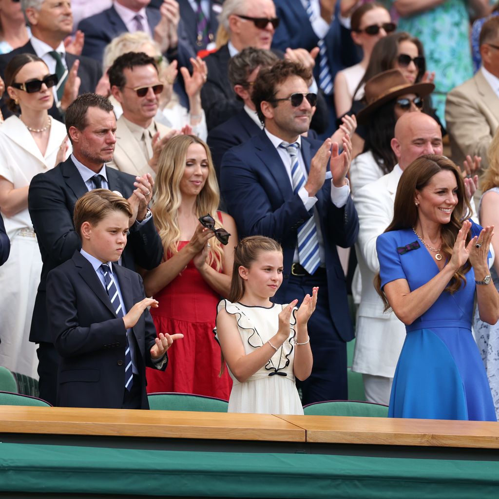 Prinzessin Kate, Prinz William, Prinz George und Prinzessin Charlotte in der Royal Box