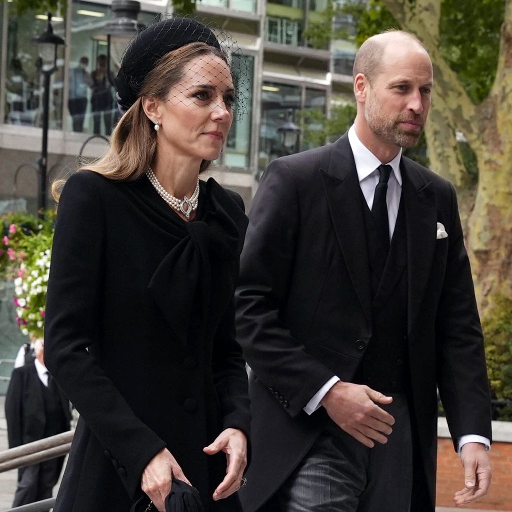 Prinzessin Kate und Prinz William bei der Beerdigung der Herzogin von Kent