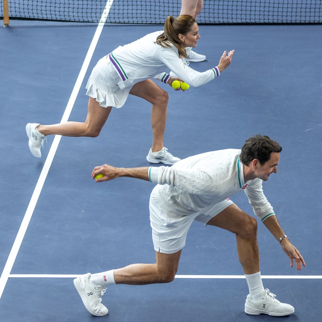 Prinzessin Kate und Roger Federer in Wimbledon im Juni 2023