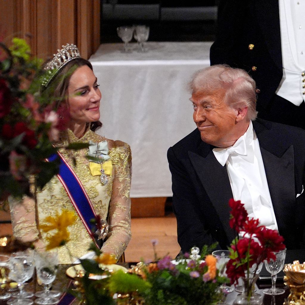 Prinzessin Kate und US-Präsident Donald Trump beim Staatsbankett in Windsor, September 2025