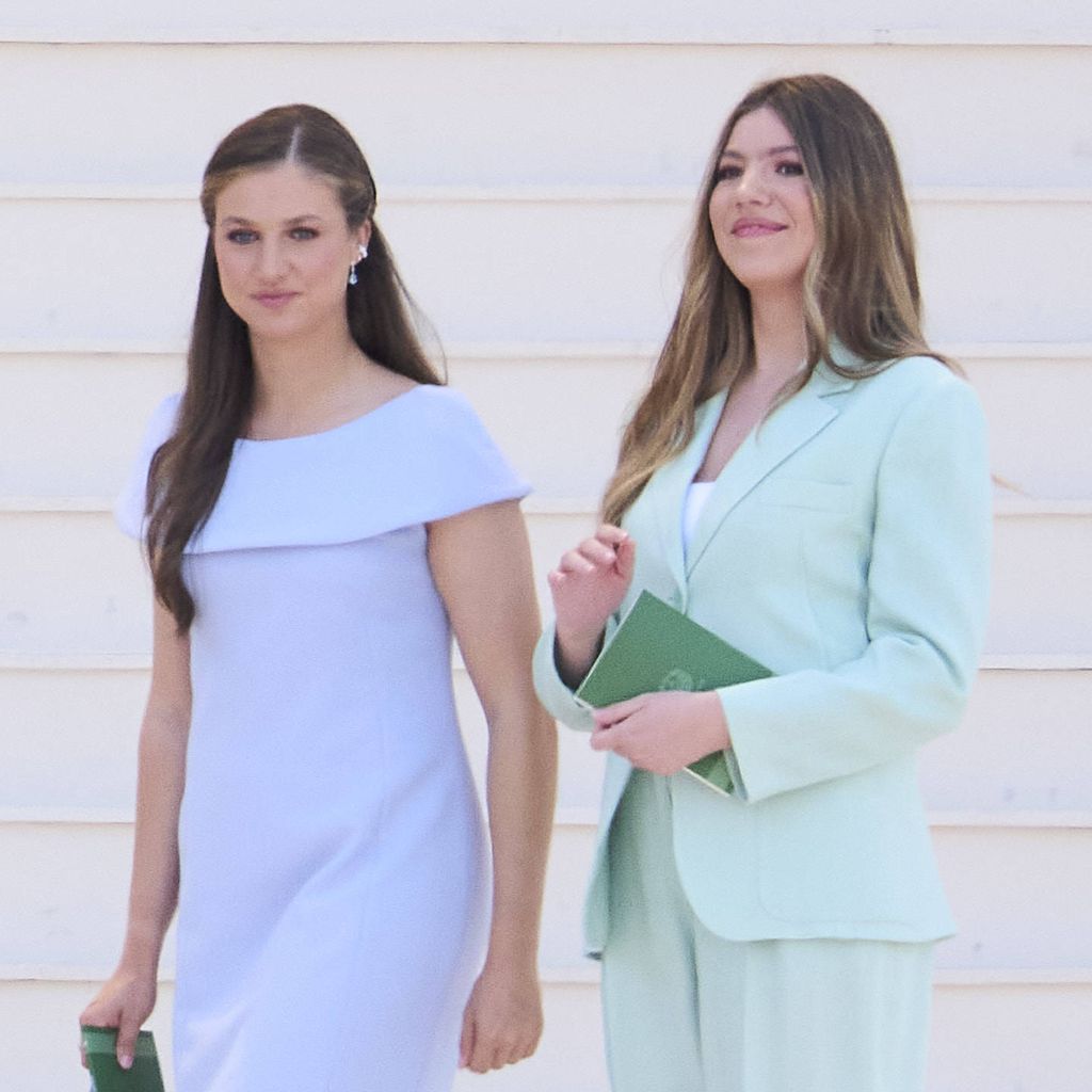 Prinzessin Leonor und Prinzessin Sofia besuchen die Fronleichnamsmesse mit Papst Leo XIV in Madrid