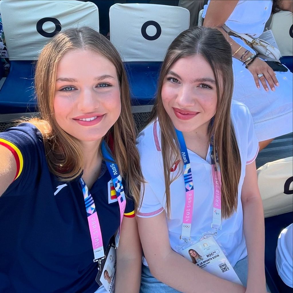 Prinzessin Leonor und Prinzessin Sofía bei Olympia, Juli 2024