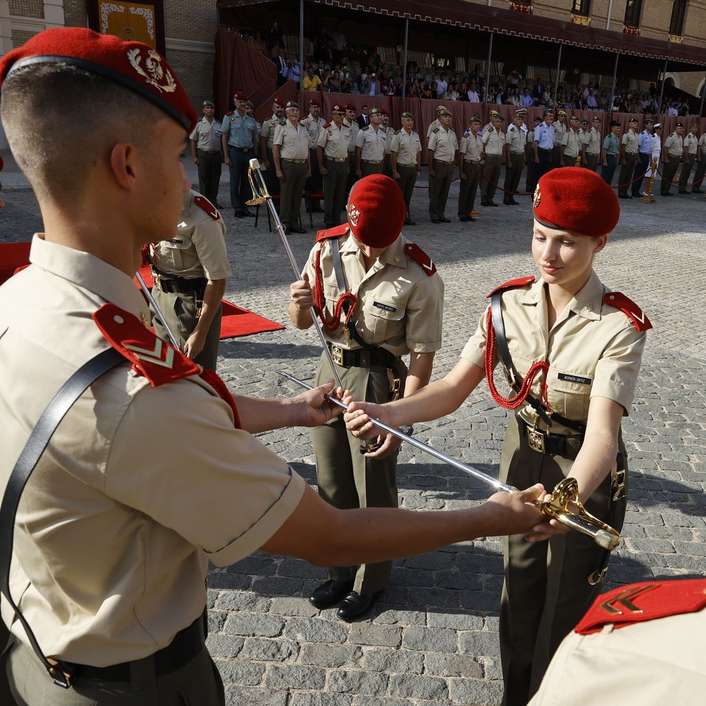 Prinzessin Leonor von Spanien bei der Säbelzeremonie auf der Militärakademie