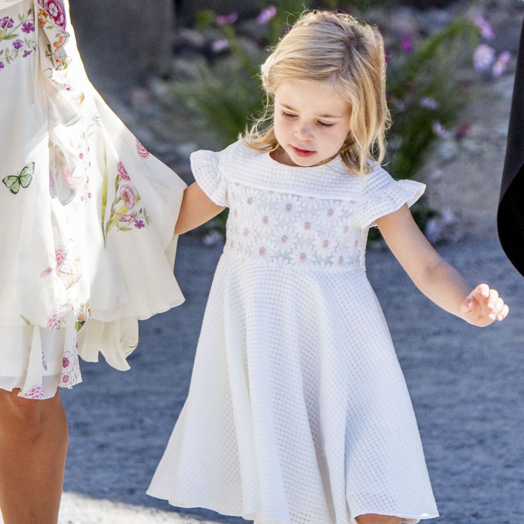 Prinzessin Leonore bei der Taufe von Prinzessin Adrienne auf Schloss Drottningholm