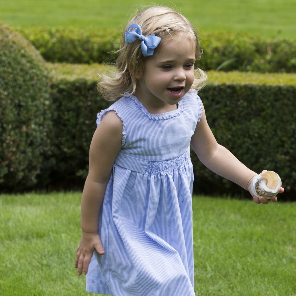 Prinzessin Leonore bei einem Fototermin auf Schloss Solliden auf Öland