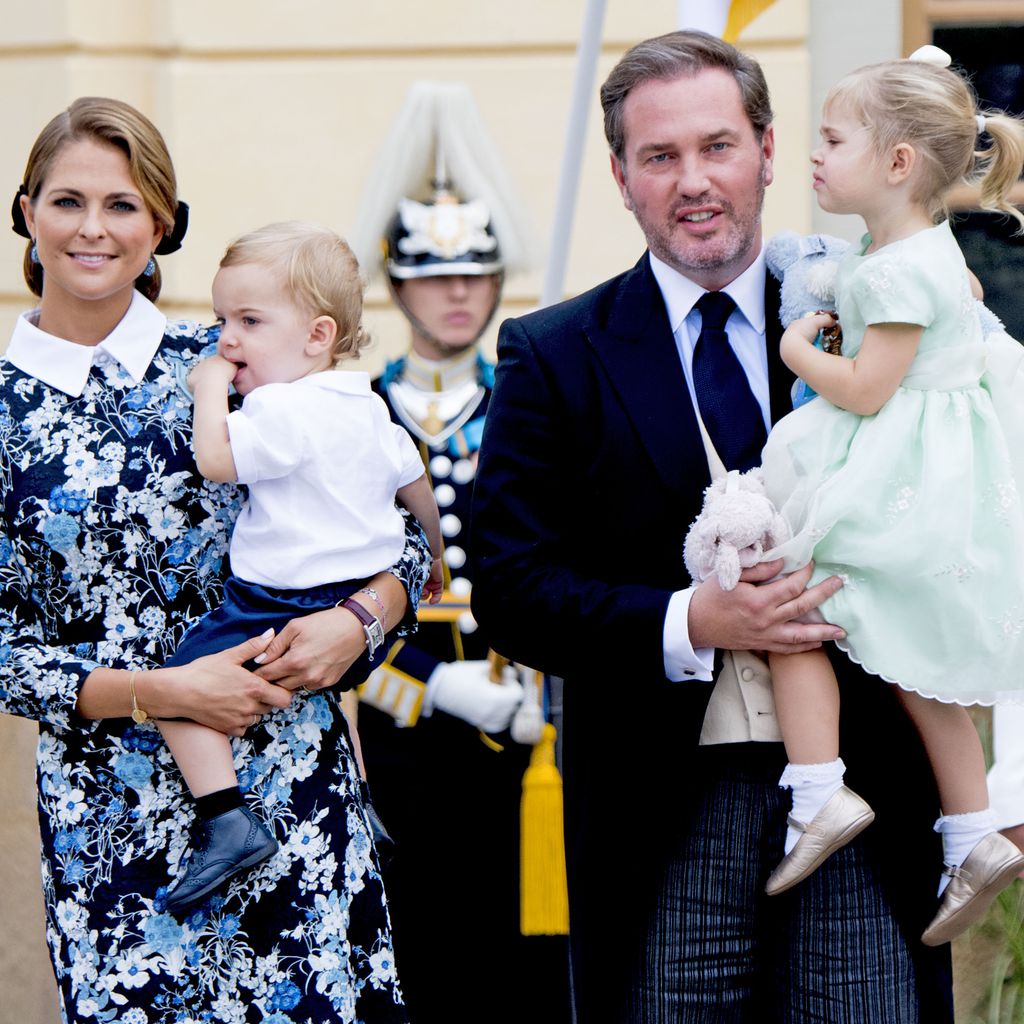 Prinzessin Madeleine mit Prinz Nicolas, Ehemann Christopher O'Neill und Prinzessin Leonore