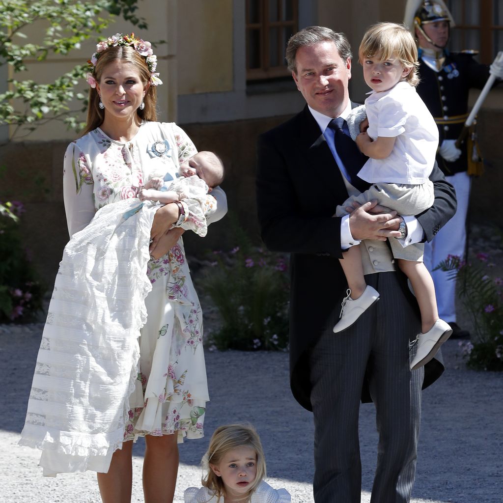 Prinzessin Madeleine und Chris O'Neill mit ihren Kindern Adrienne, Leonore und Nicolas