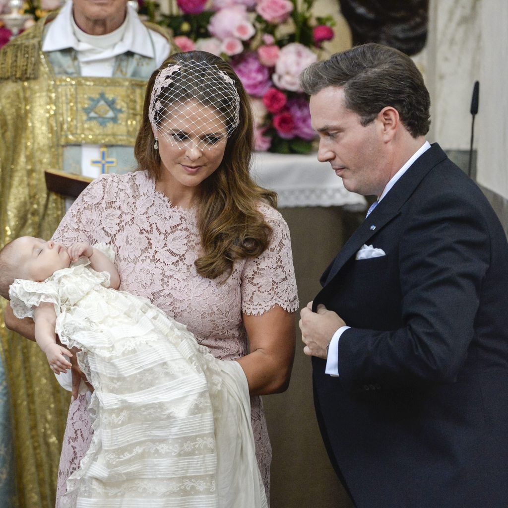 Prinzessin Madeleine von Schweden mit Chris O'Neill und Prinzessin Leonore im Juni 2014