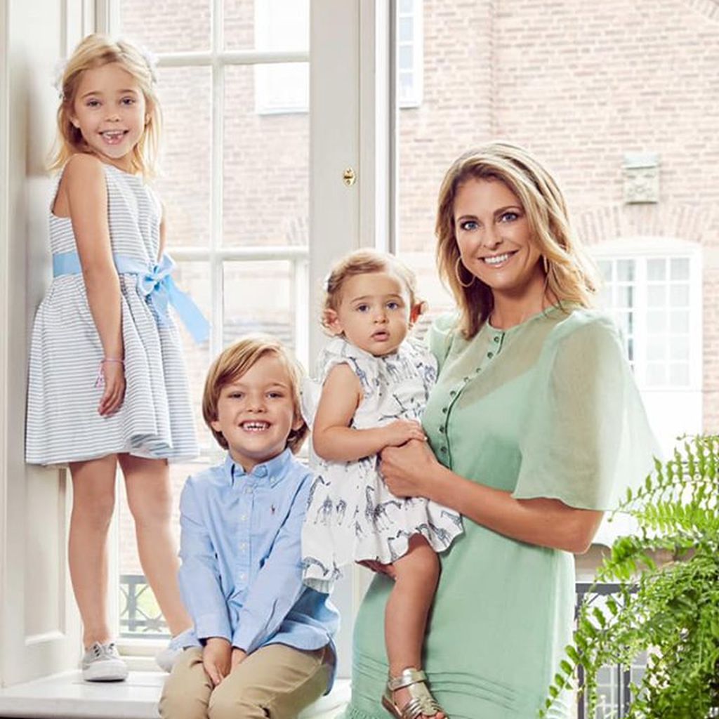 Prinzessin Madeleine von Schweden mit ihren Kindern