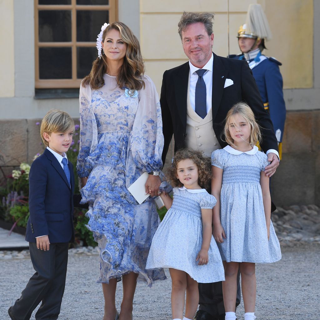Prinzessin Madeleine mit ihrer Familie im August 2021