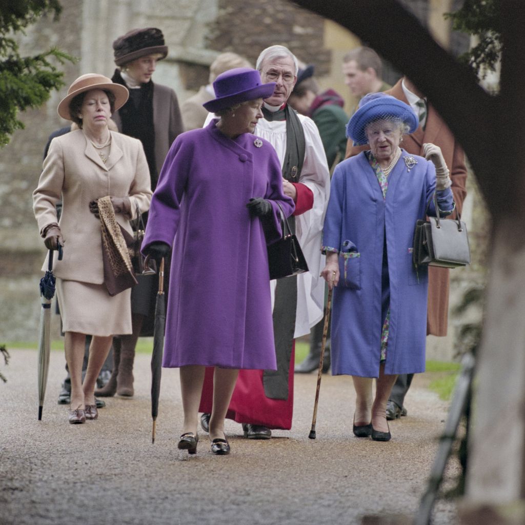 Prinzessin Margaret, Prinzessin Diana, Queen Elizabeth II und die Queen Mum 1994