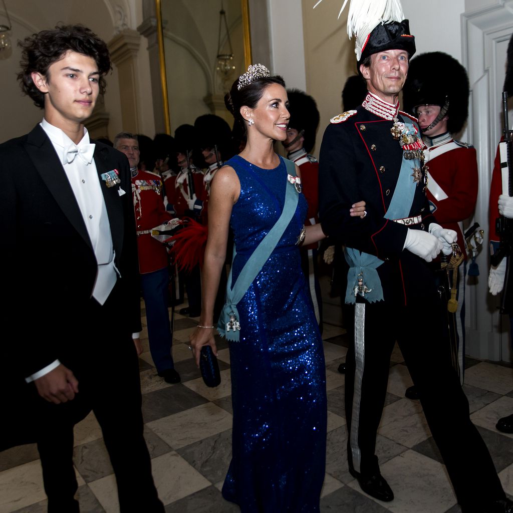 Prinzessin Marie und Prinz Joachim von Dänemark mit ihrem Sohn Prinz Nikolai