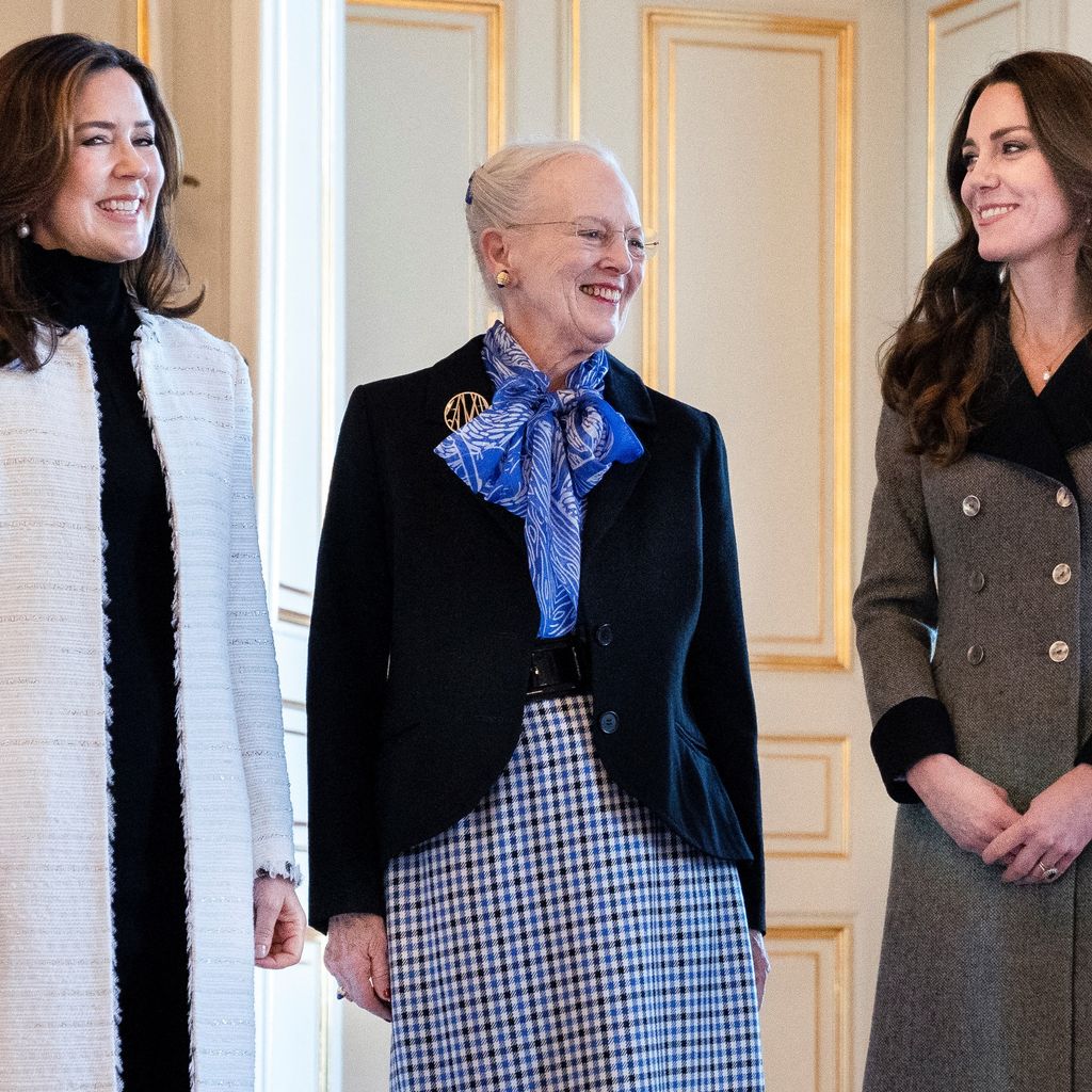 Prinzessin Mary, Königin Margrethe und Prinzessin Kate im Februar 2022