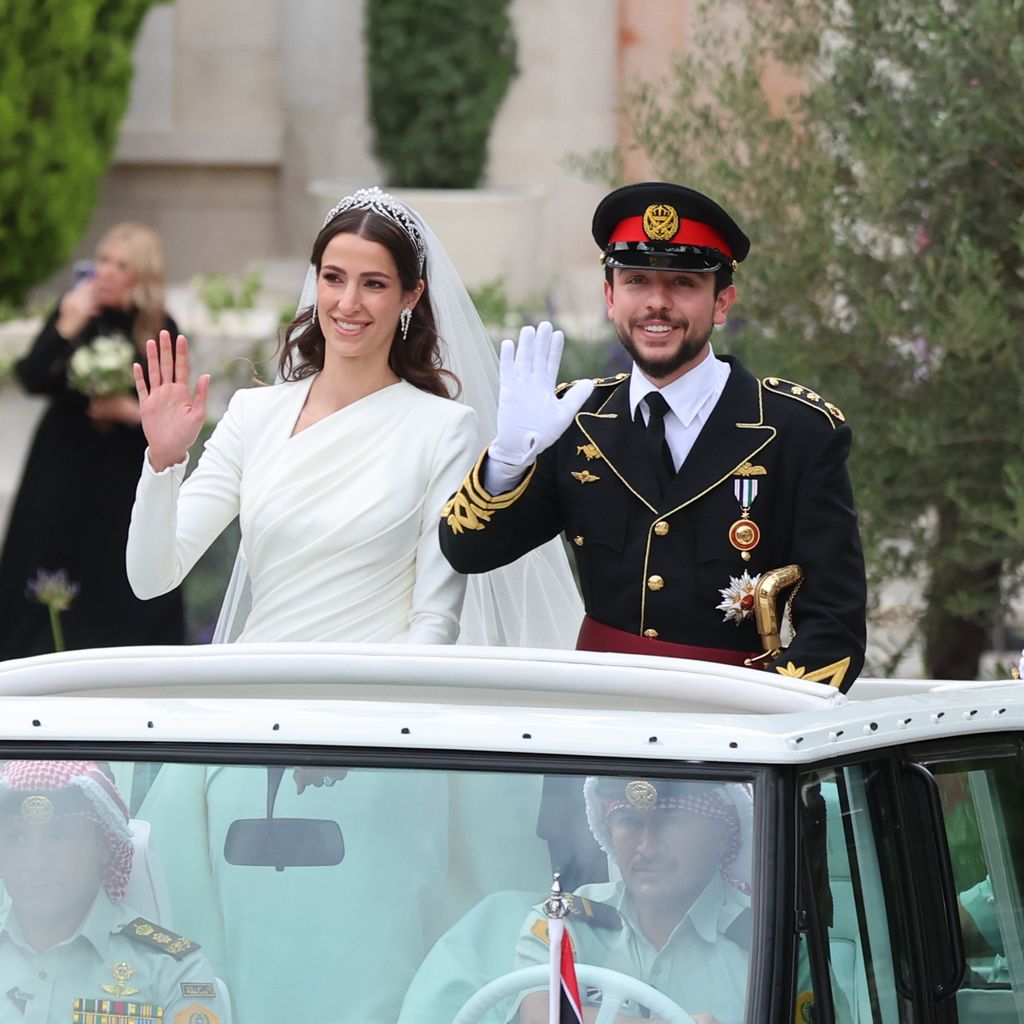 Prinzessin Rajwa und Kronprinz Al Hussein bei ihrer Hochzeit