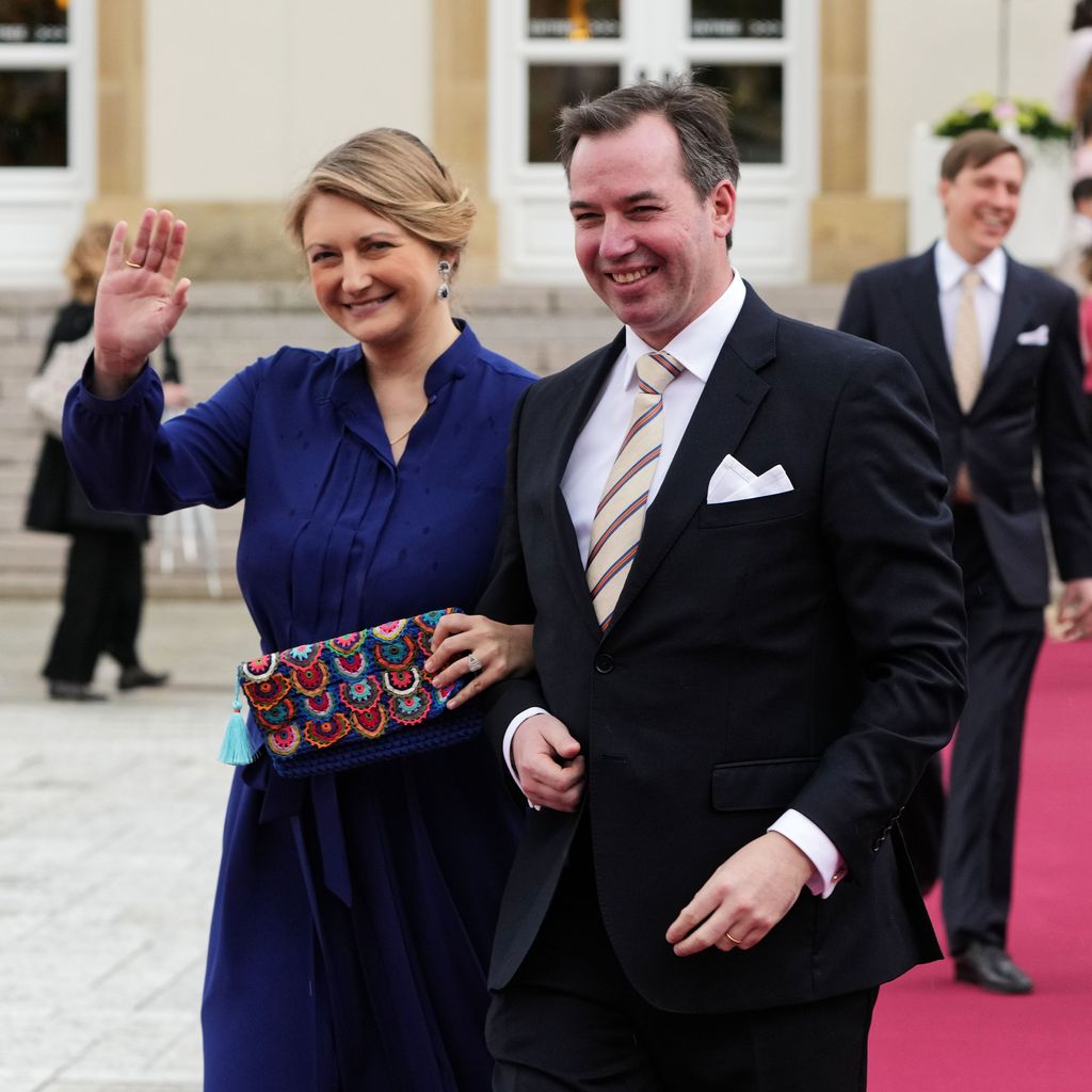 Prinzessin Stéphanie von Luxemburg und ihr Ehemann Guillaume im April 2023