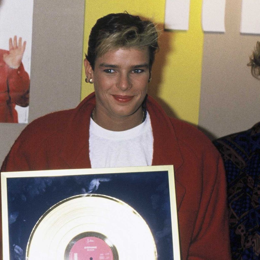 Prinzessin Stéphanie von Monaco 1987 bei der Übergabe ihrer goldenen Schallplatte