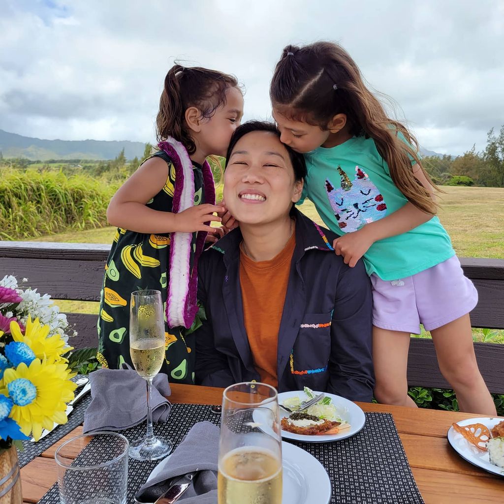 Priscilla Chan mit ihren Kindern August und Max
