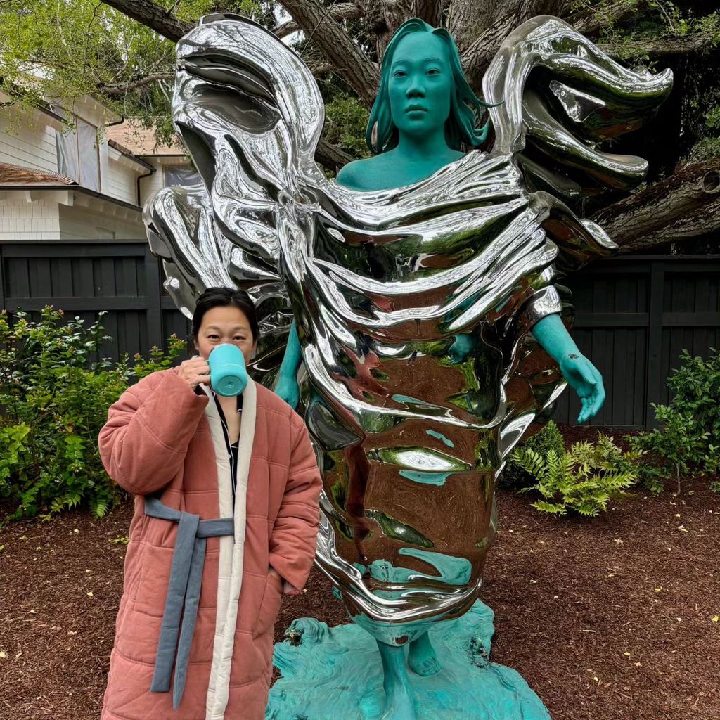 Priscilla Chan und ihre Statue, August 2024