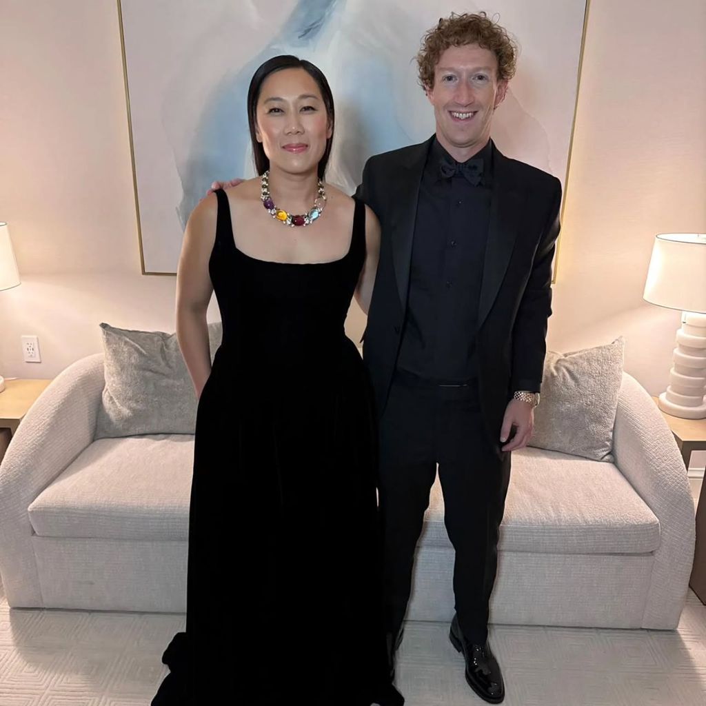 Priscilla Chan und Mark Zuckerberg, Januar 2025