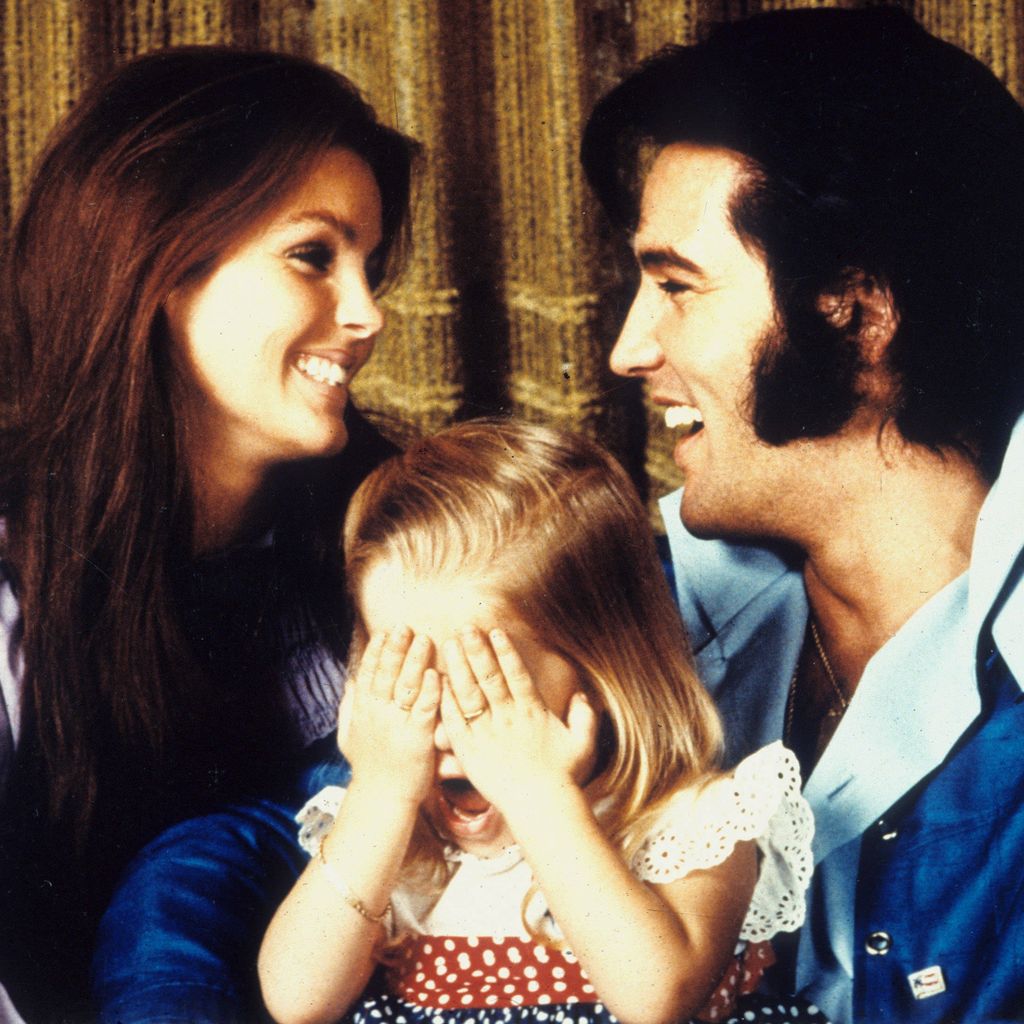 Priscilla Presley und Elvis mit Tochter Lisa Marie